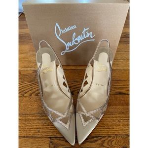 CHRISTIAN LOUBOUTIN Stellare Crepe Satin Glitter Mini Pump